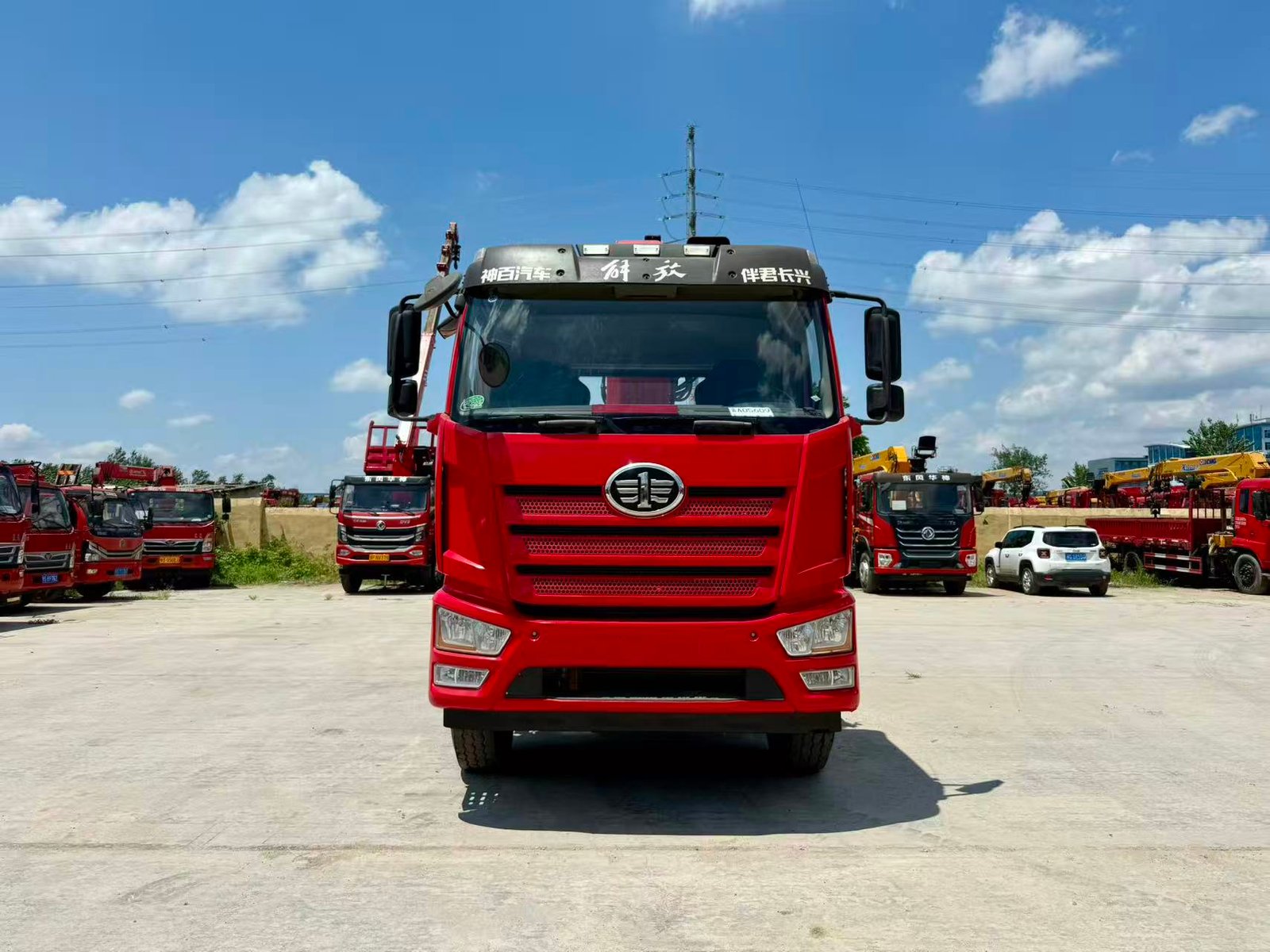 FAW Jiefang КМУ 350л.с. кран:Palfinger 14 т. кран-манипулятор 8×4