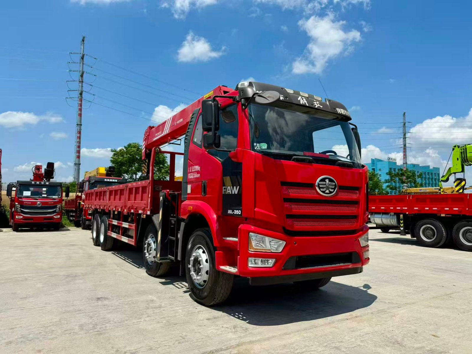 FAW Jiefang КМУ 350л.с. кран:Palfinger 14 т. кран-манипулятор 8×4