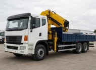 HOWO 6x4 used 8 t crane truck configuration illustration, front three-quarter view