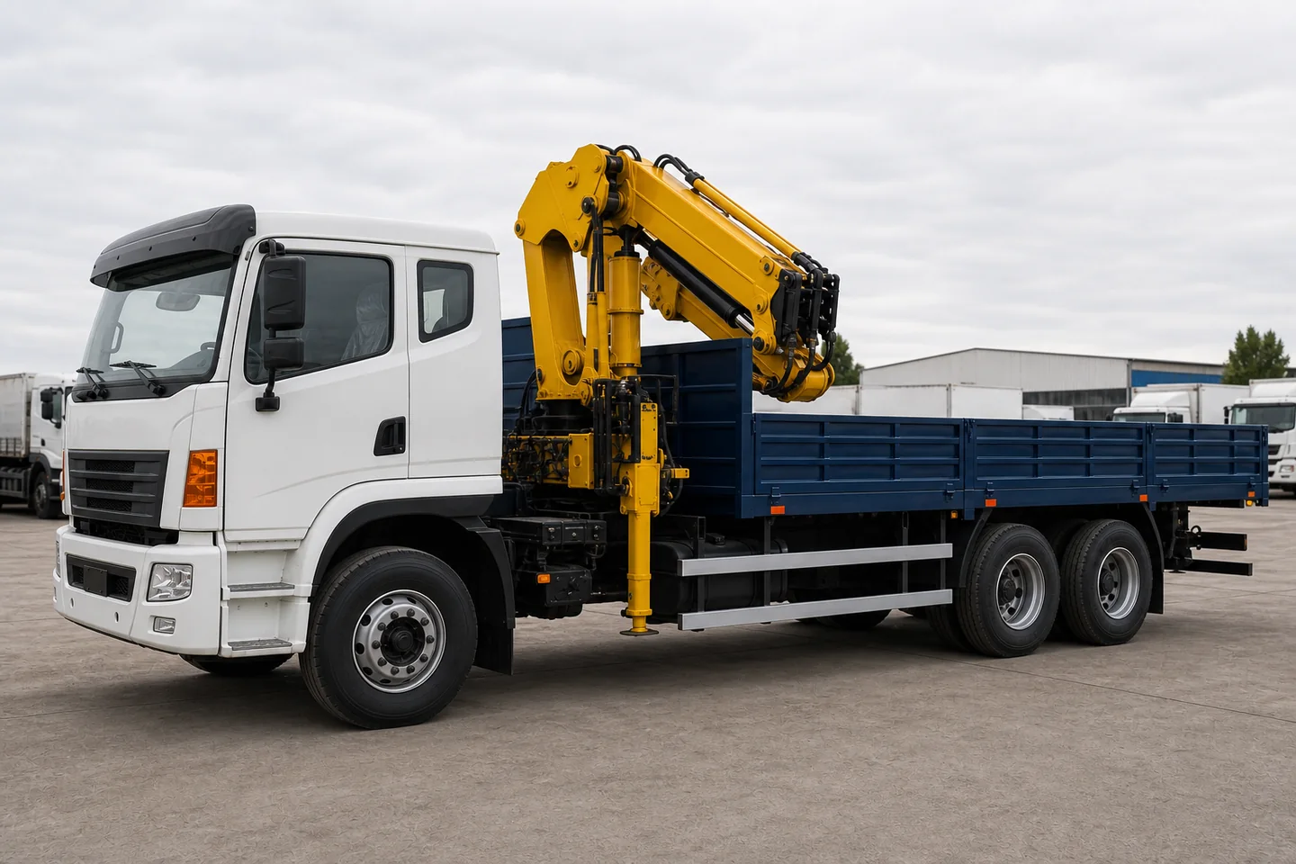 HOWO 6x4 used 8 t crane truck configuration illustration, side view